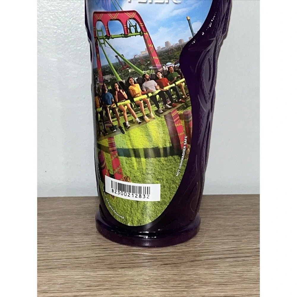 Busch Gardens Tampa Serengeti Flyer Reusable Souvenir Cup w/ Straw 2023 Lot Of 2